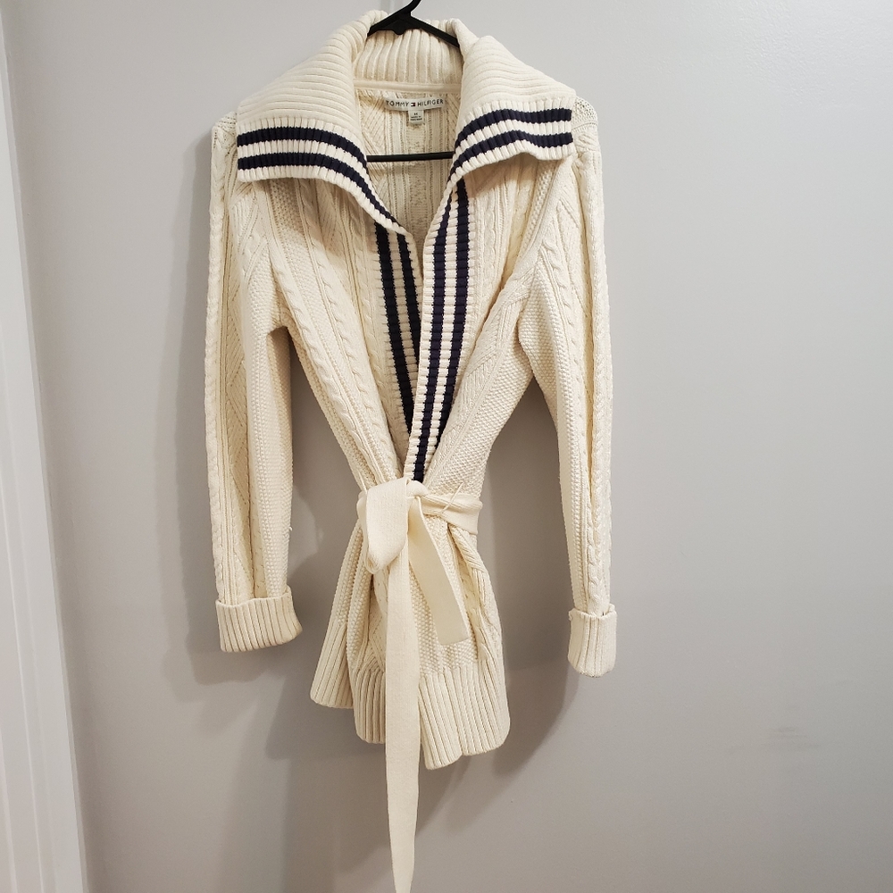 TOMMY HILFIGER Long Thick Sweater Robe Jacket